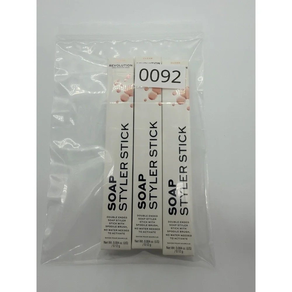 Revolution 3X Soap Styler Stick double-ended designed to style & set eyebrows